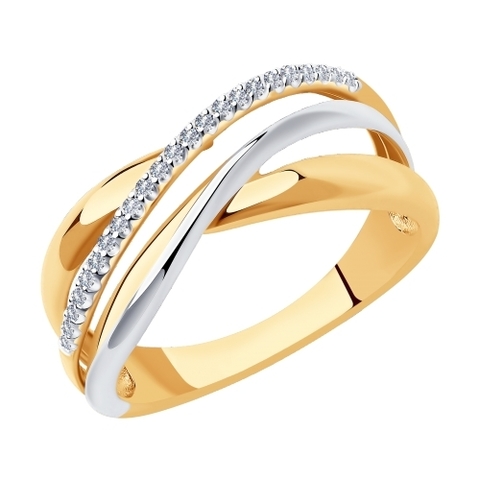 1012005 - Кольцо-чалма из золота с бриллиантами