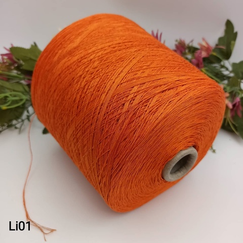 Лен Lino Pura Lana Li01 650м/100гр Оранжевый