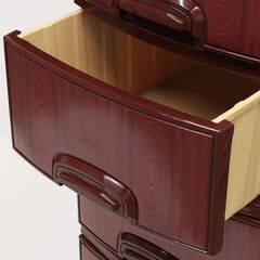 Комод 4 ящика, Красное дерево, 38х48х93 см, т-корич, РП-421, Росспласт