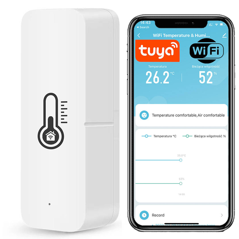 Умный Wi-Fi датчик температуры и влажности BestLine WFWD01