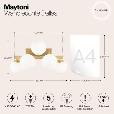 Настенный светильник Maytoni Dallas MOD547WL-05BS