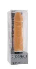 Реалистичный 7-скоростной вибратор PURRFECT SILICONE CLASSIC 6.5INCH FLESH - 16,5 см. - 