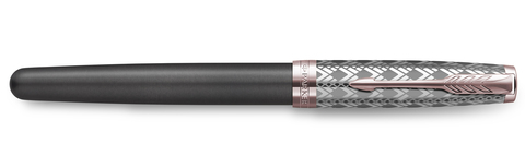 Ручка перьевая Parker Sonnet Premium 2021, F537, Metal & Grey Lacquer PGT (2119788)