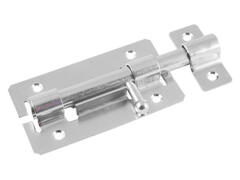 70-0-141 Задвижка дверная оцинкованная, цилиндрический движок, 14х145мм (Россия)