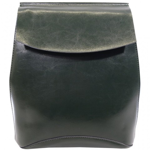 Женский зеленый рюкзак из кожи 2191