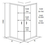 Timo ALTTI душевой угол 619 Clean Glass (90*90*190), шт