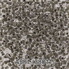 Бисер Чехия "GAMMA" круглый 1 10/0 2.3 мм A501 серо-зеленый ( 38011 )