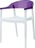 Кресло пластиковое Carmen белое, фиолетовое