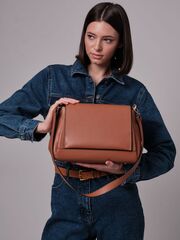 Сумка сэтчел Deboro 30923 коричневый камень