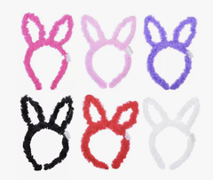 Ободок Пушистый для Девочек - Ушки Зайчика СВЕТ, цвет в ассорти