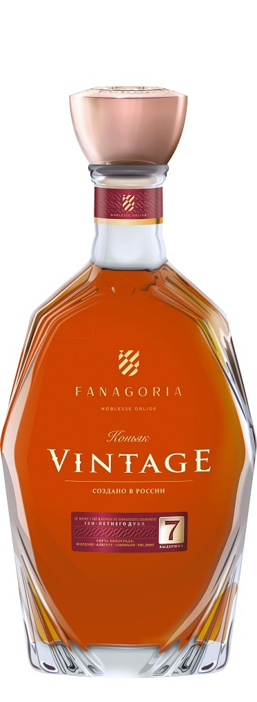 Коньяк России марочный выдержанный КВ ФАНАГОРИЯ.ВИНТАЖ 0,5л.(6) (2291)