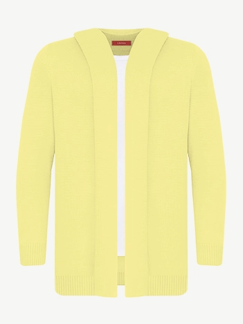 Кардиган с капюшоном из мягкой шерсти