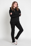 Утепленный спортивный костюм для беременных и кормящих 16034 черный/без вышивки