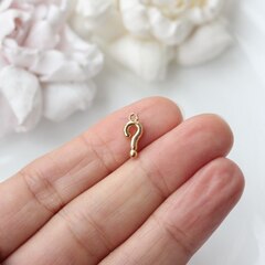 Подвеска Вопросительный знак 12*5 мм, позолота, П161