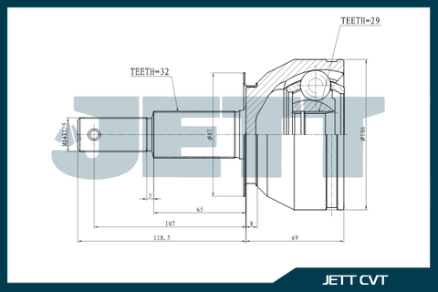 ШРУС внешний JETT V41-1408