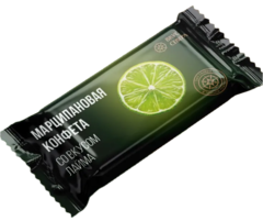 Конфета марципановая с лаймом глазированная 13-14 г