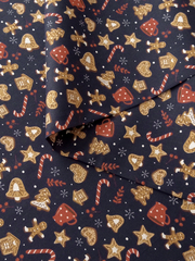 Ткань бязь плательная, рис. "Новогодние пряники", ширина 150 см, арт. 891