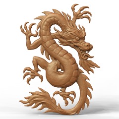 Два силиконовых молда Китайский дракон левый и правый . Набор