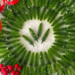 Еловые лапки искусственные, МИНИ, Хвойно-зеленые, декор зимний, рождественский, 6-6,5 см, набор 100 шт.