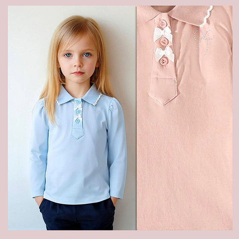 Блуза девочке (3-7) 260216-FW728