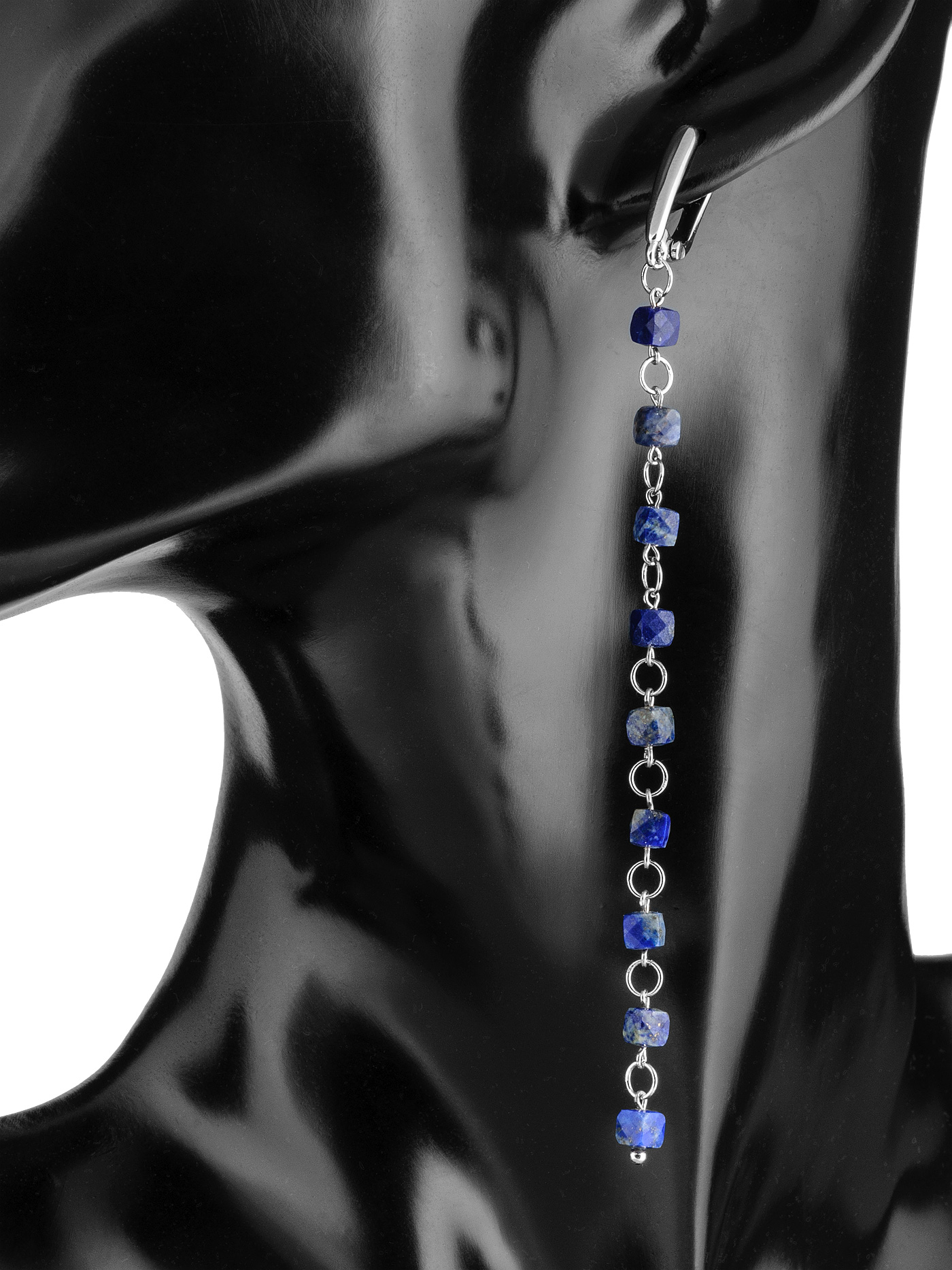 Длинные серьги с лазуритом