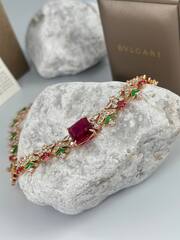 Комплект украшений колье + серьги в стиле BVLGARY