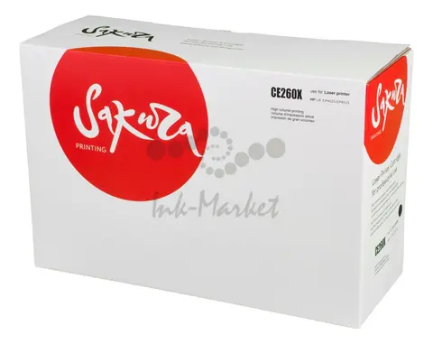 Картридж Sakura CE260X (647X) для HP, черный, 17000 к.
