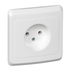 Schneider Electric Этюд Белый Розетка 1-местная скрытая установка без заземляющих контактов PC16-001B---