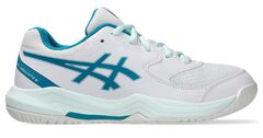 Детские теннисные кроссовки Asics Gel-Dedicate 8 GS - white/teal blue