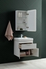 Aquanet 312425 Тумба с раковиной Ирис new 60 подвесная 2 ящ. цв. белый глянец (312425)