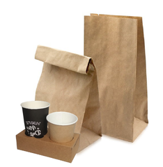 Крафт ПАКЕТ бумажный под держатель для 2 стаканов 22х12х29 см 1 шт.
