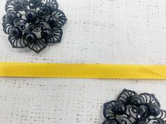 Лента репсовая, ш. 1 см, тёмно-жёлтый