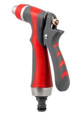 Доставка по России | Пистолет поливочный QUATTRO ELEMENTI 1-режимный металл + мягкий пластик, регулировка напора (646-164)