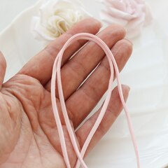 Шнур замшевый (искусственный), розовый, 3 мм, 1 метр