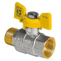 Кран для газа ProFactor с ручкой-бабочкой Г-Ш 3/4