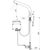 Delabie 488MCHLH Смеситель BINOPTIC (раковина) M3/8", В. 170 мм, батарея 6V