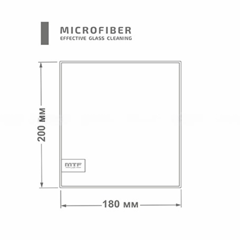 Салфетка MTF Light MFC1820G из микрофибры для протирания стекол 18x20см, серая, шт.