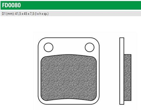FD0080BD Тормозные колодки дисковые мото OFFROAD DIRT ORGANIC (FDB250SG)   NEWFREN