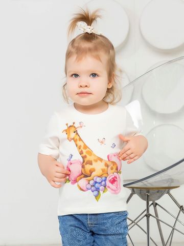 Футболка "Жираф в цветах"