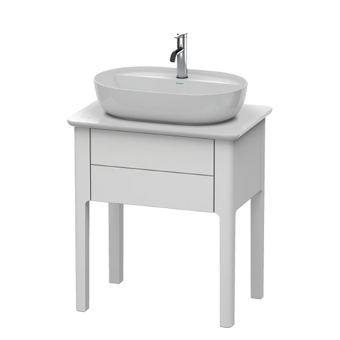 Duravit Luv Консоль из кварцевого камня с 1-м вырезом, 20x688x475, цвет белый структурный LU946501717