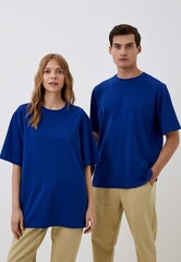 Футболка оверсайз унисекс Anyday  T-shirt 02, цвет синий