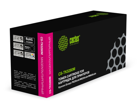 Картридж лазерный Cactus CS-TK5280M TK-5280M пурпурный (11000стр.) для Kyocera Ecosys P6235cdn, M6235cidn, M6635cidn
