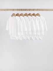 Боди с длинным рукавом для малышей Next 645-262, 7 шт., Белый