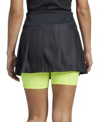 Юбка теннисная Adidas Pleat Skirt Pro - black/neon yellow