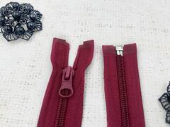 Молния спираль Т5, L 60 см, бордовый