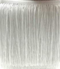 Тесьма текстиль бахрома, 20 см, белый