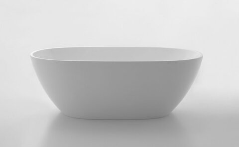 BelBagno BB81-1700-W0 Отдельностоящая, овальная акриловая ванна в комплекте со сливом (донным клапаном) цвета хром, без перелива 1700x810x590