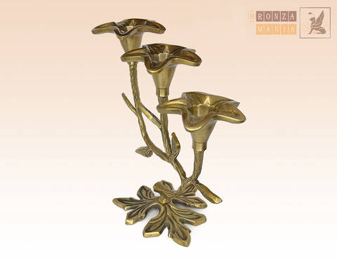 подсвечник на 3 свечи Цветок