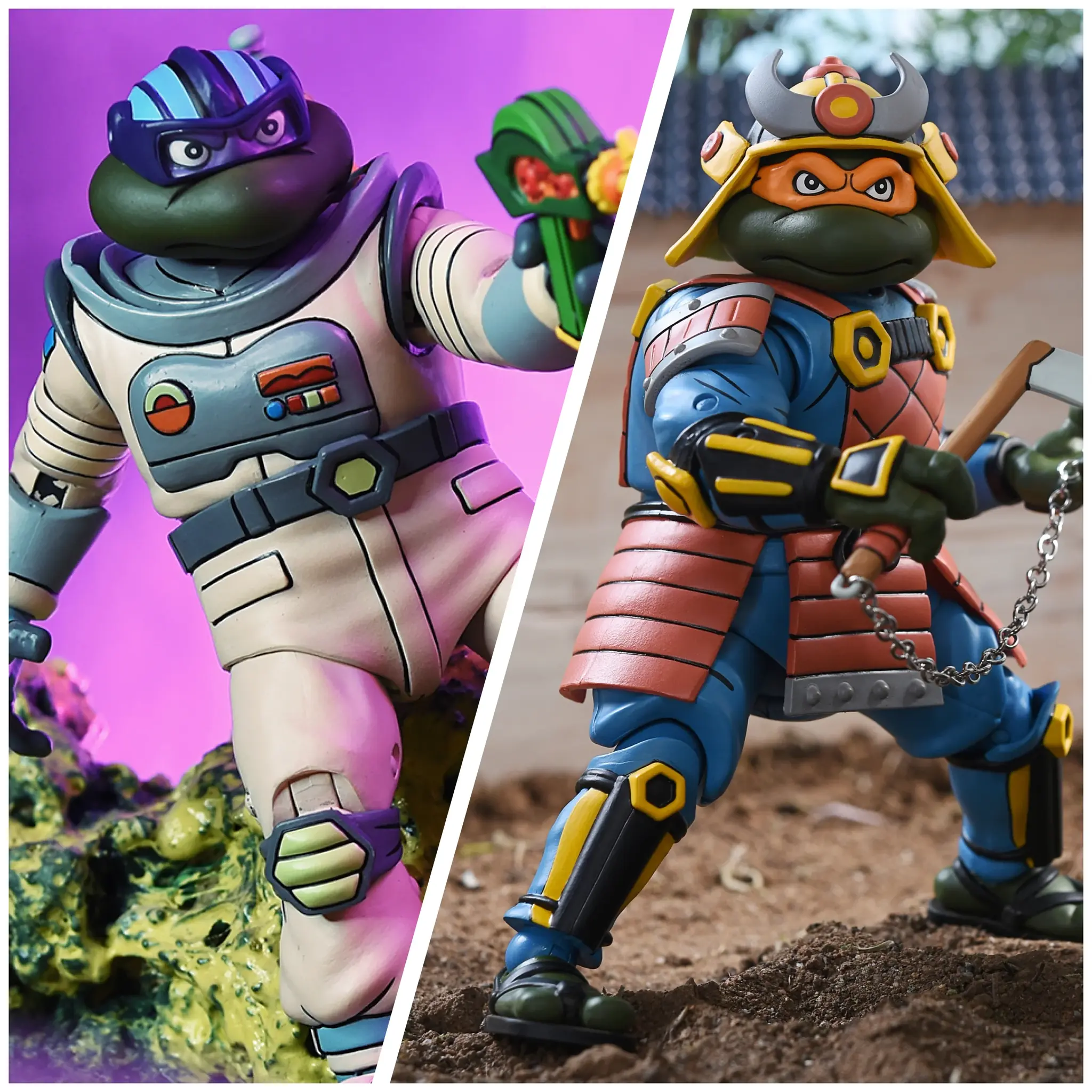 NECA Teenage Mutant Ninja Turtles Samurai Adventure Michelangelo and Space Adventure Donatello 28oi.ru