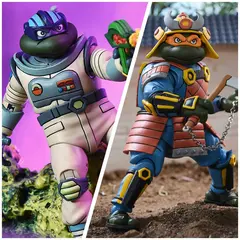 Фигурки NECA Teenage Mutant Ninja Turtles: Samurai Adventure Michelangelo and Space Adventure Donatello (Бамп)